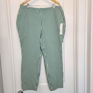 NWT A NEW DAY Cotton High-Rise Skinny Retro Pants Green Moon 17 Celestial Preppy